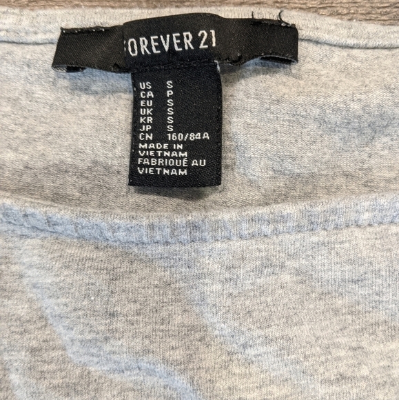 Forever 21 Gray Jersey Knit Skater Dress Size S Sleeveless Mini - Picture 3 of 5